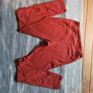 PINK burgundy leggings